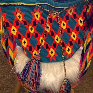 Bright Woven Islandy Beach Bag